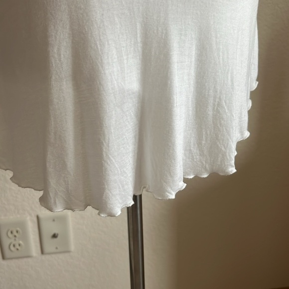 Iris Setlakwe White Size XS Beaded Ruffle Tank Imported Canadian Designer - Picture 6 of 10